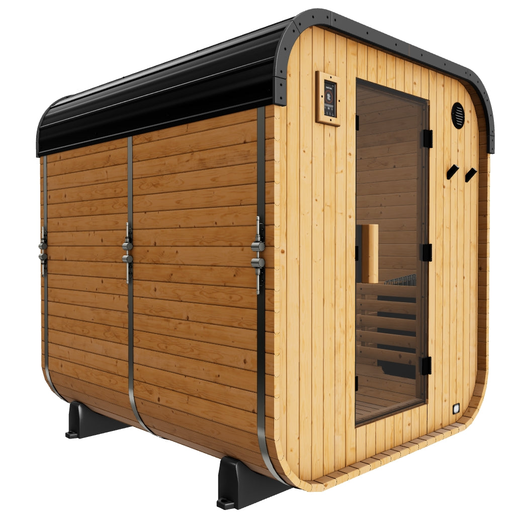 Lennon Outdoor Cube Sauna – 4-6 Person | stacked