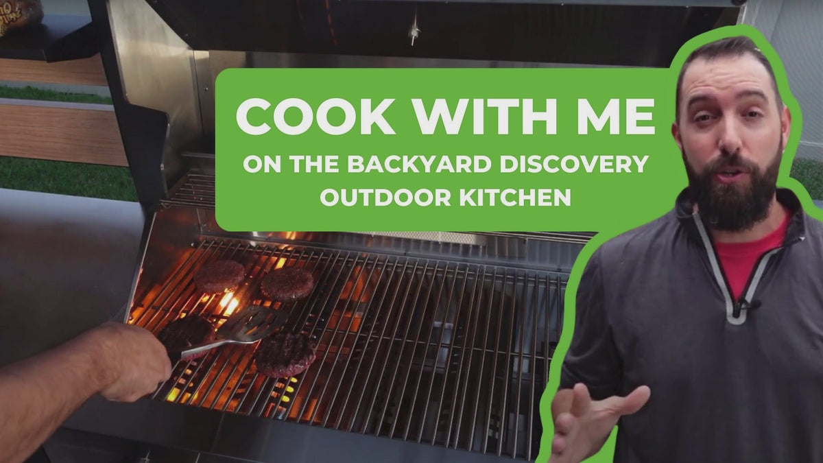 cook with me on the backyard discovery outdoor kitchen