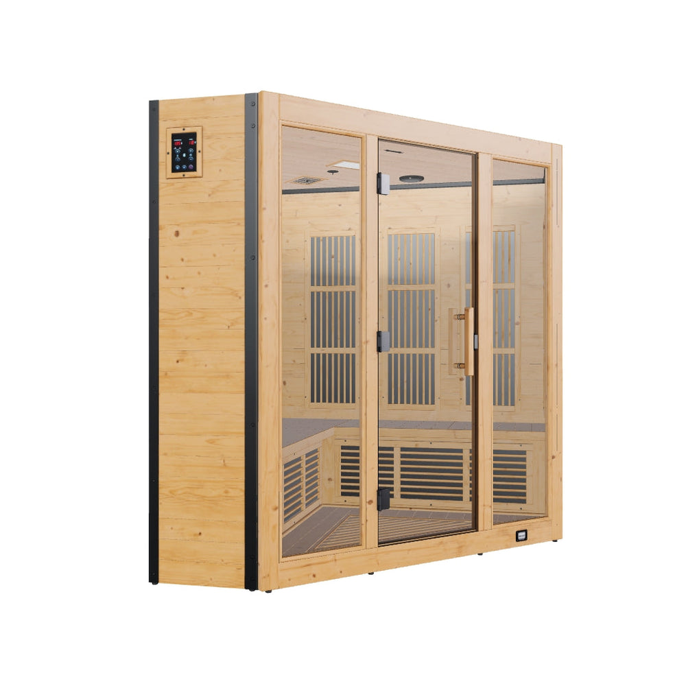 Rylan Indoor Infrared Corner Sauna – 4 Person | stacked