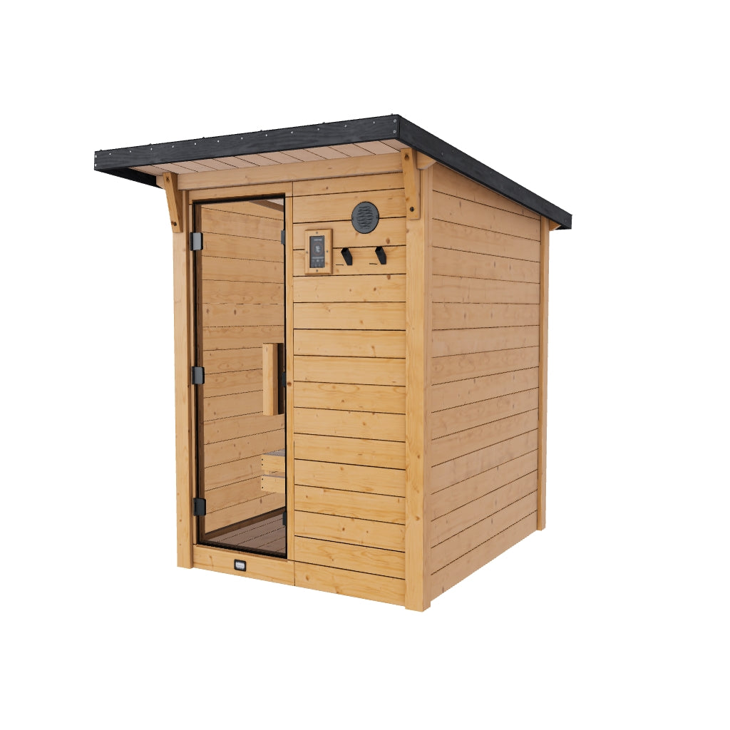 Henley 2-4P Slant Roof Sauna | stacked