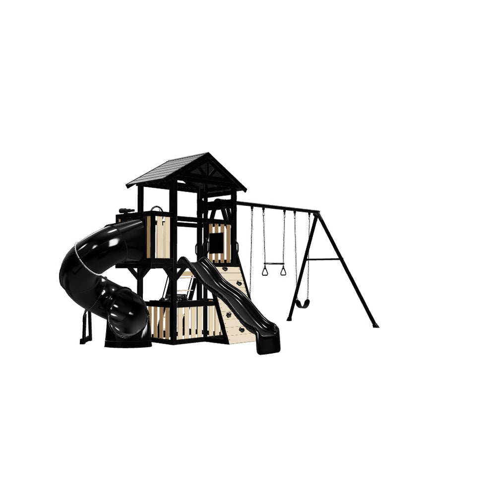 Atlas Steel Swing Set with Tube Slide