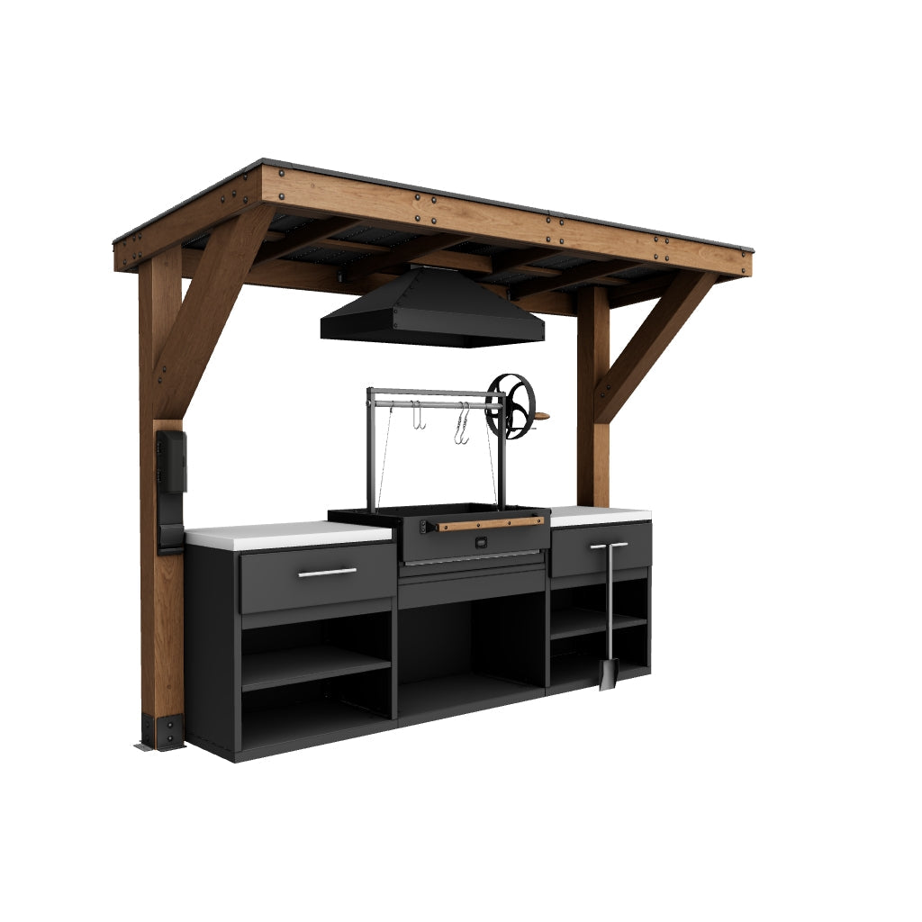 Timber Rock Outdoor Cook Station with Argentine Grill