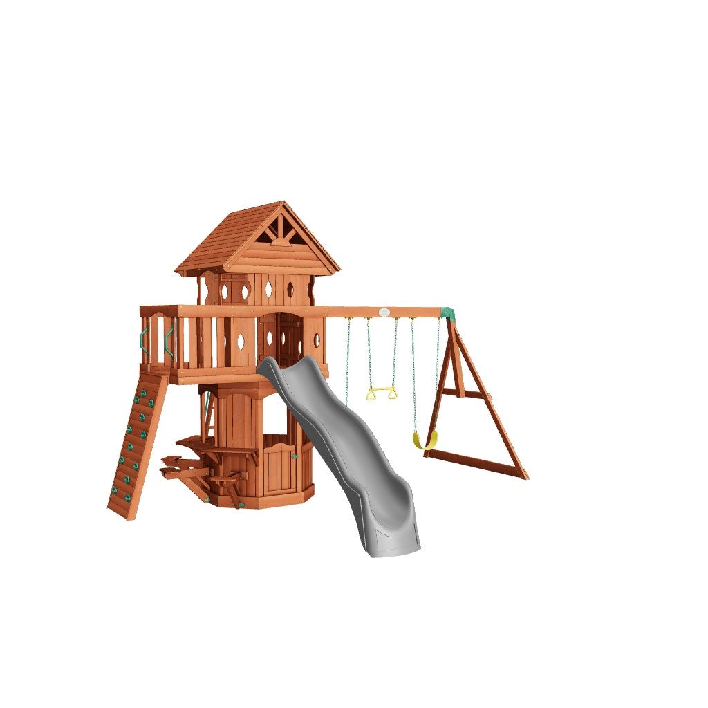 Woodland Swing Set Green Slide