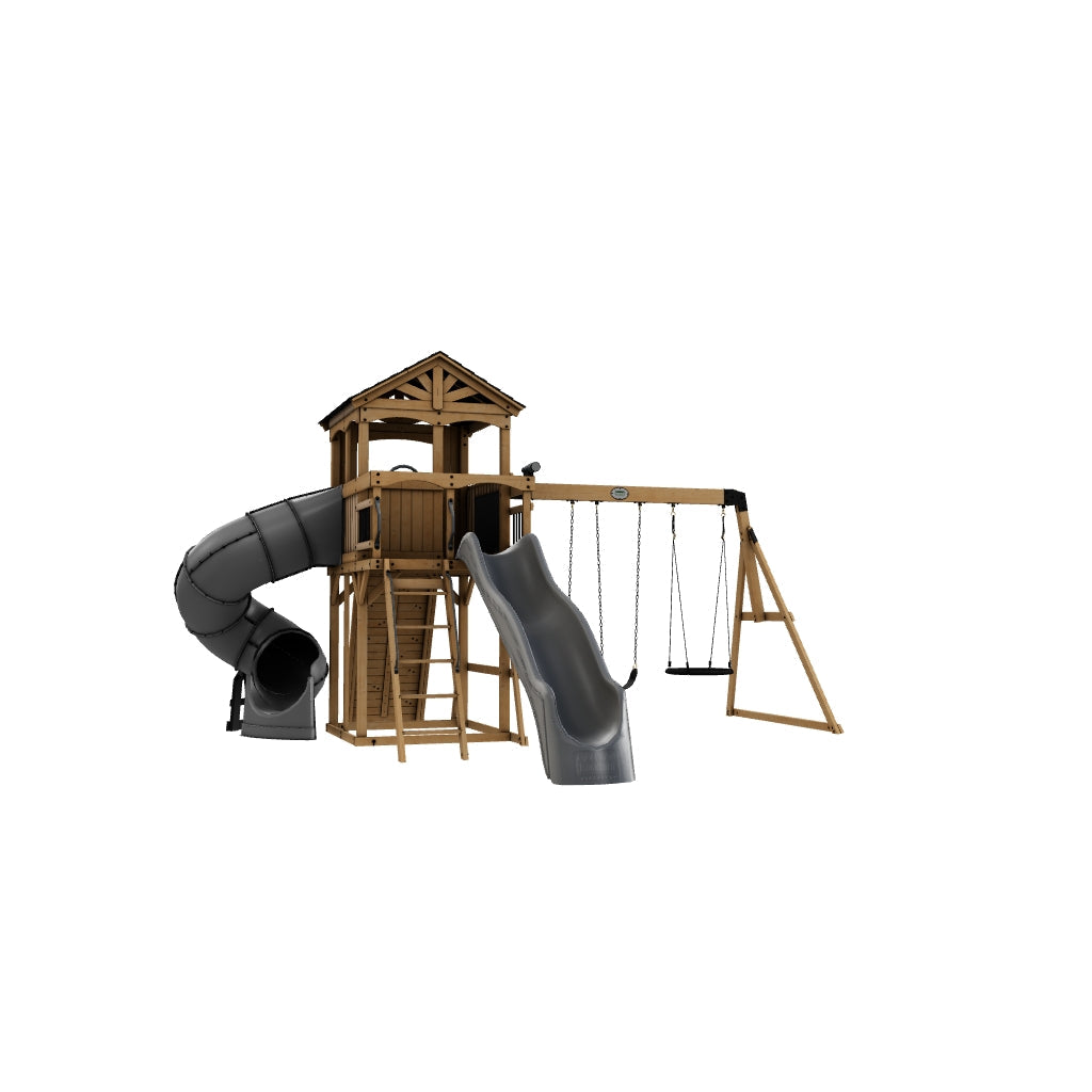 Dover Bay with Spiral Tube Slide Swing Set