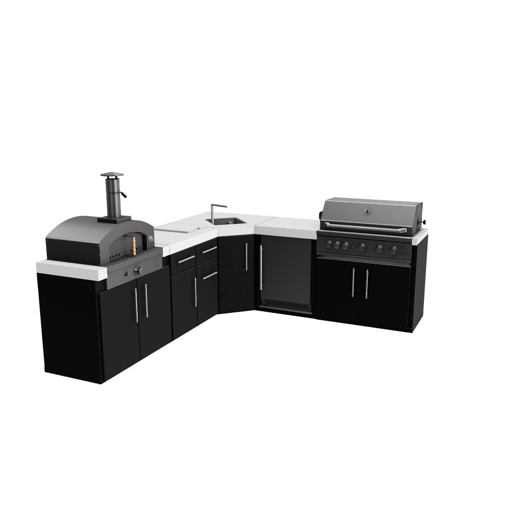 Emory Corner Outdoor Kitchen Island – Combo