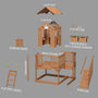 Load image into Gallery viewer, Scenic Heights Wooden Playhouse Exploded View
