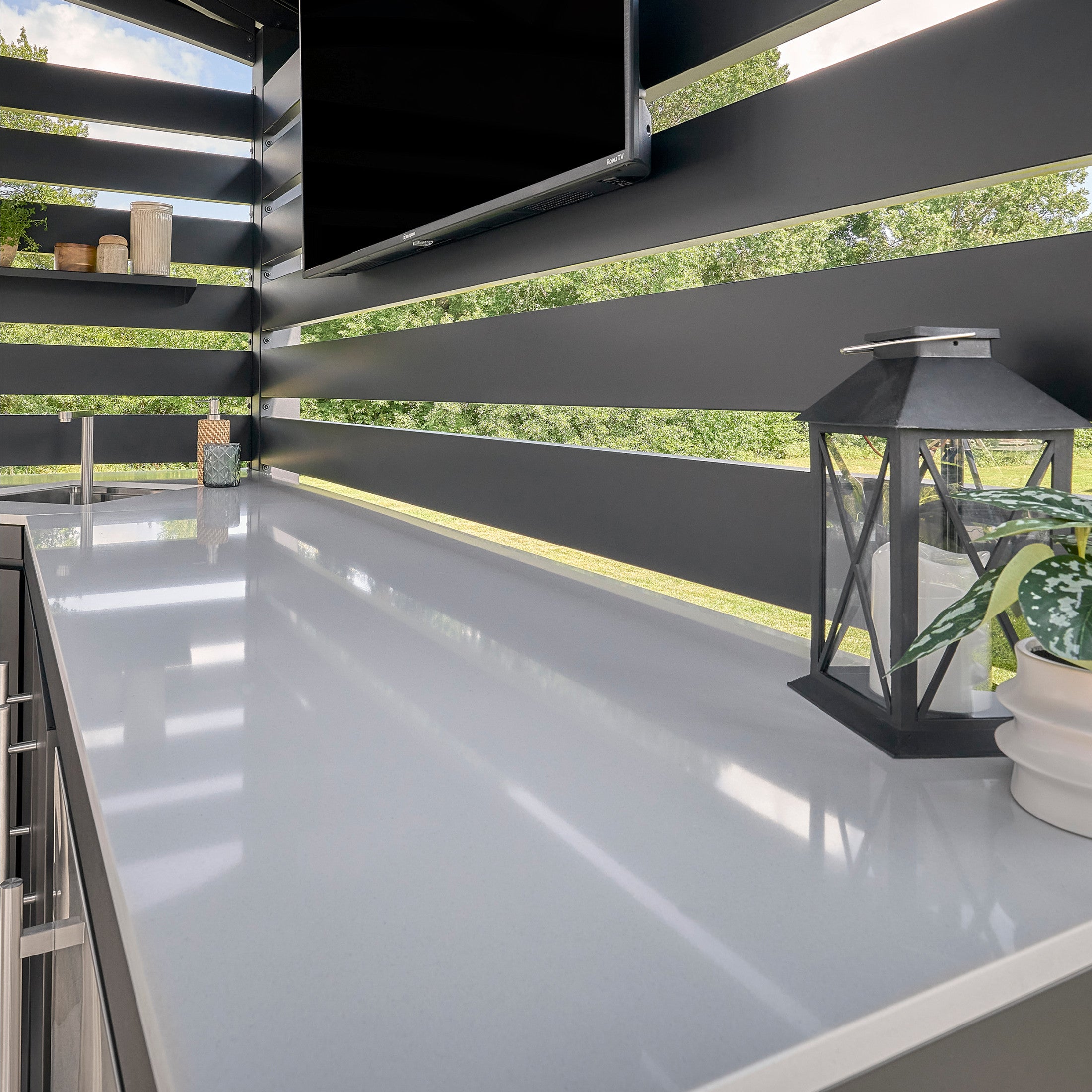 Langston Appliance-Ready Outdoor Kitchen with Refrigerator