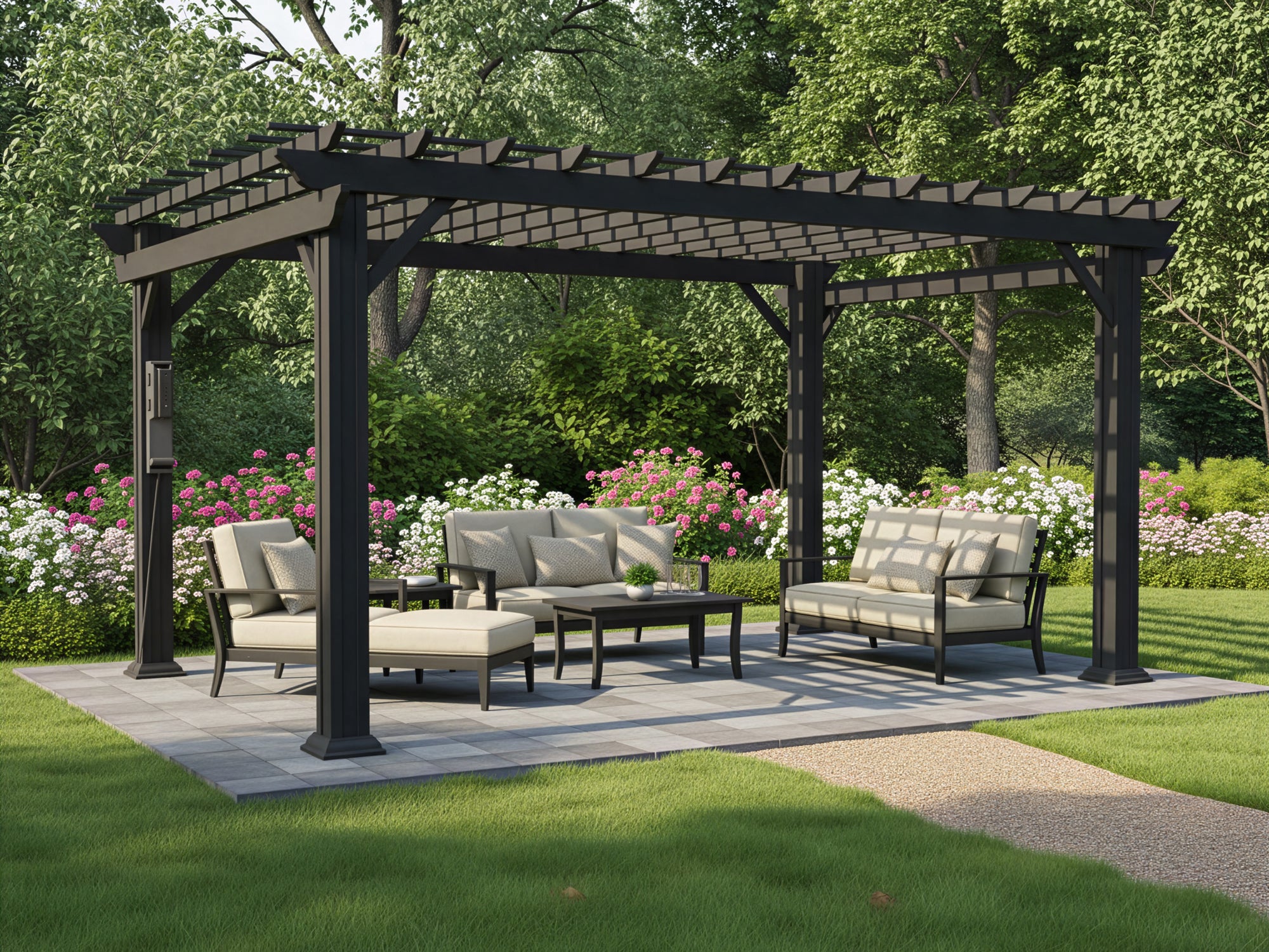 Stratford 14x10 Pergola – Black