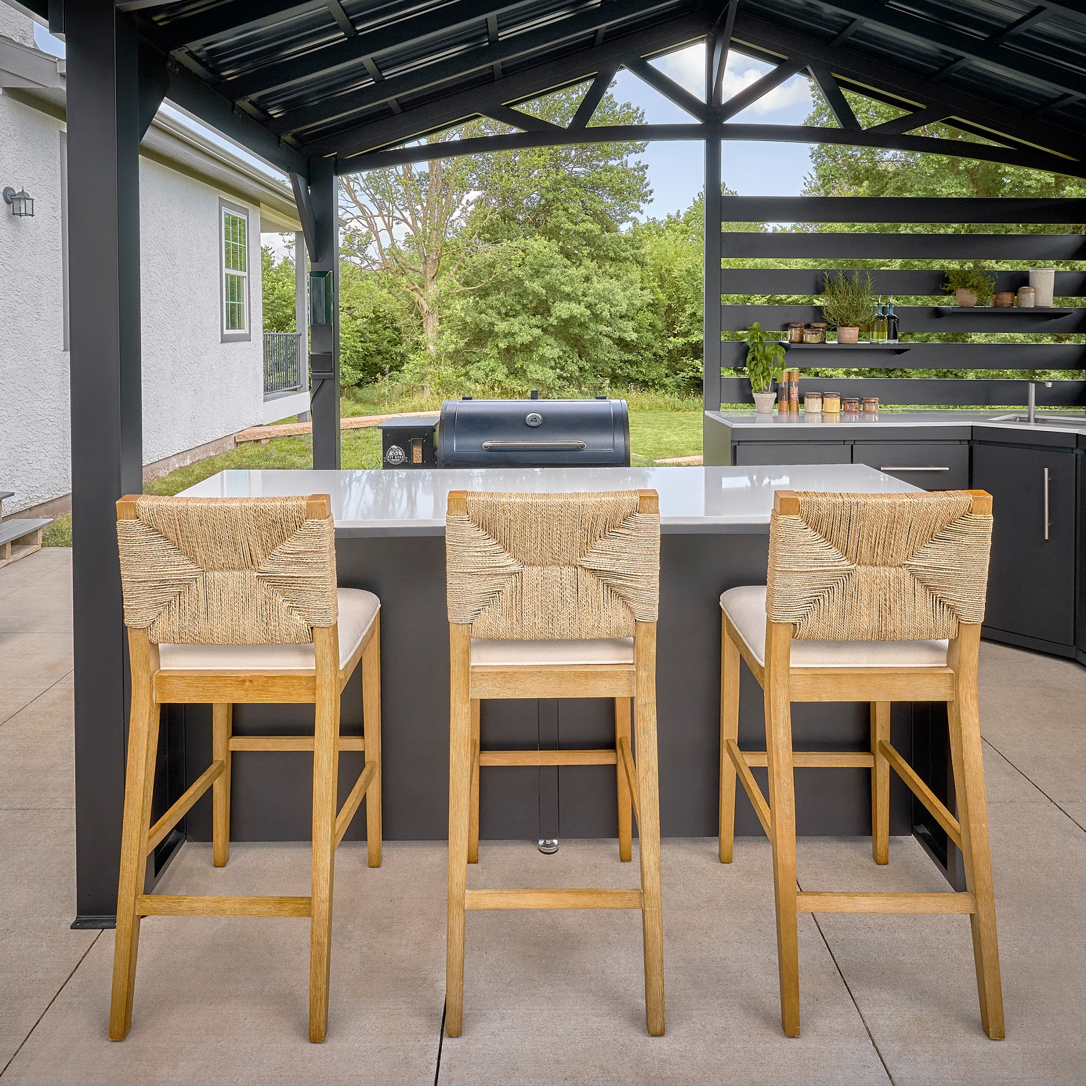 Langston Appliance-Ready Outdoor Kitchen with Refrigerator