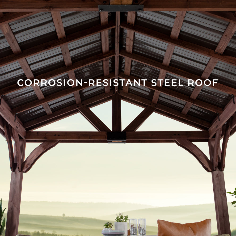 Arlington 12x12 Gazebo Corrosion-Resistant Steel Roof
