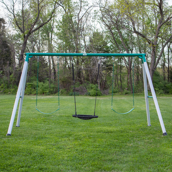 Little Brutus Metal Swing Set Backyard Discovery