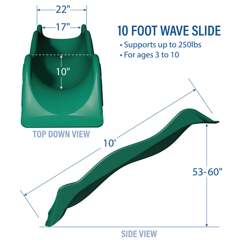 Wave Slide - 10 foot specifications