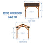 Load image into Gallery viewer, 10x10 Norwood Gazebo Dimensions
