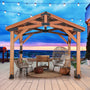 Load image into Gallery viewer, 12x10 Norwood Gazebo on outdoor patio with beautiful sunset
