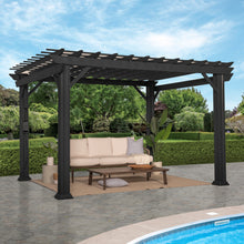 Load image into Gallery viewer, 12x10 Stratford Traditional Steel Pergola With Sail Shade Soft Canopy
