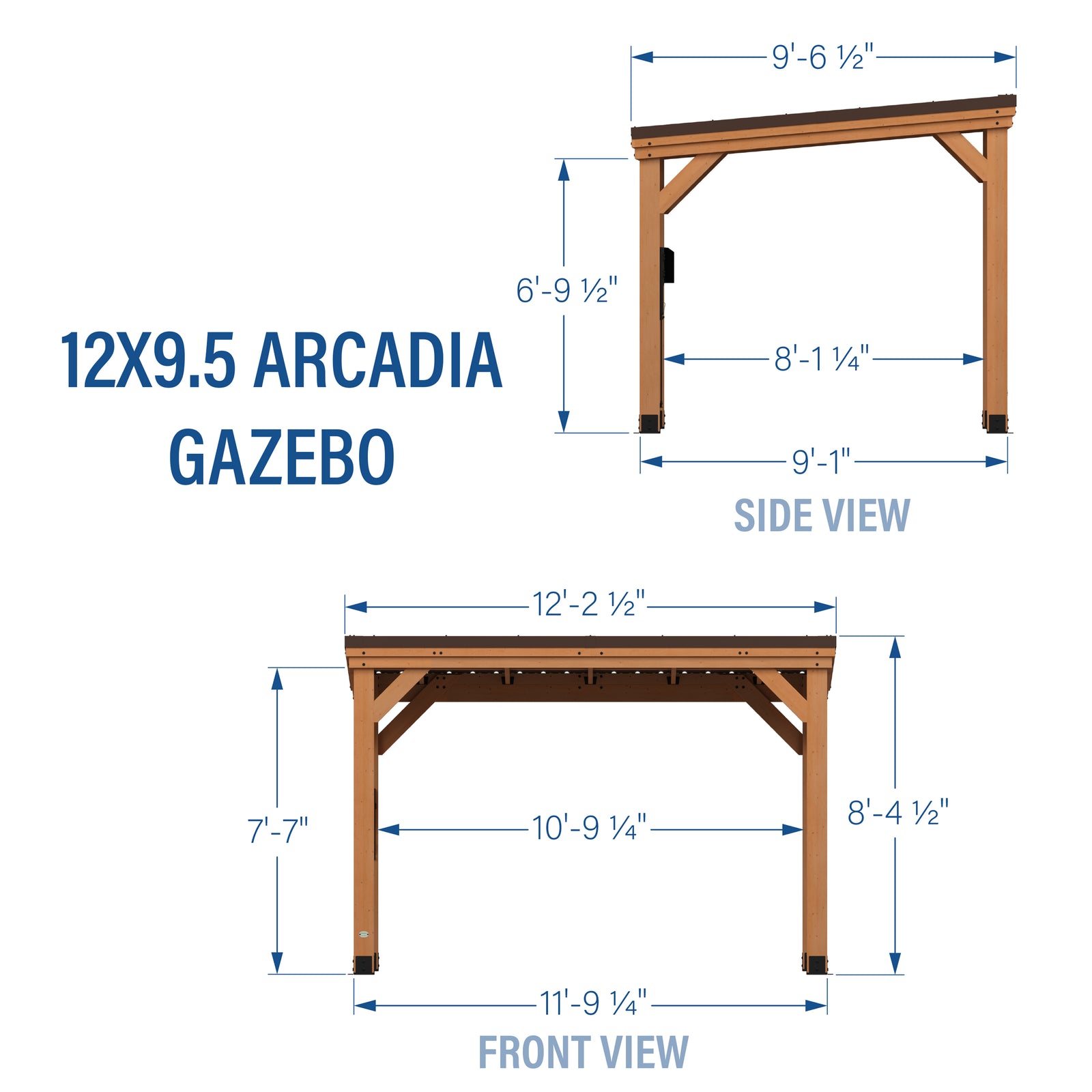 Load image into Gallery viewer, Arcadia Gazebo Dimensions

