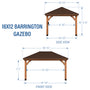 Load image into Gallery viewer, 16x12 Barrington Gazebo Dimensions
