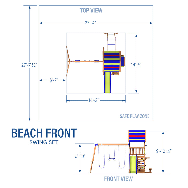 Beach Front Swing Set specifications