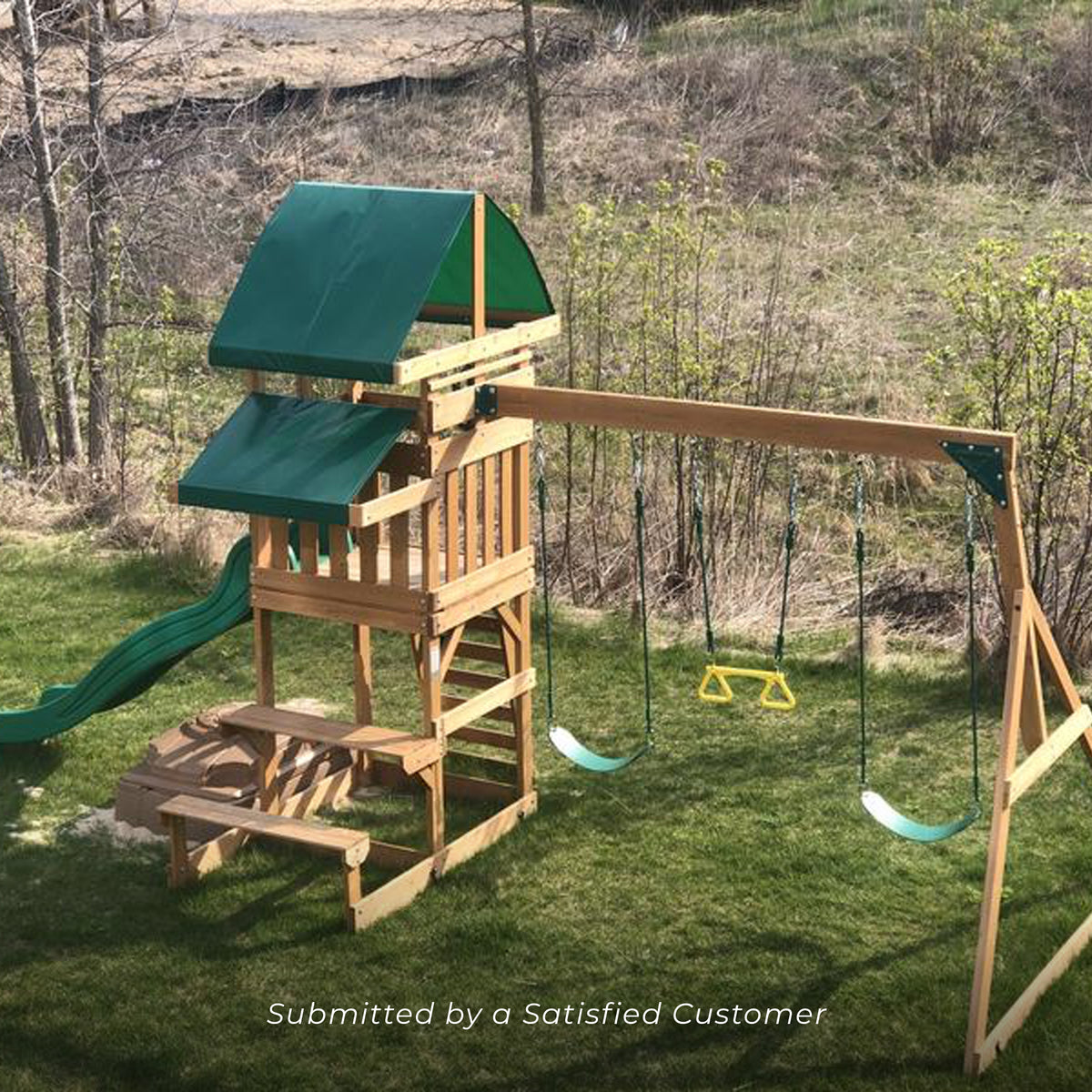 Belmont Wooden Swing Set for Kids Backyard Discovery
