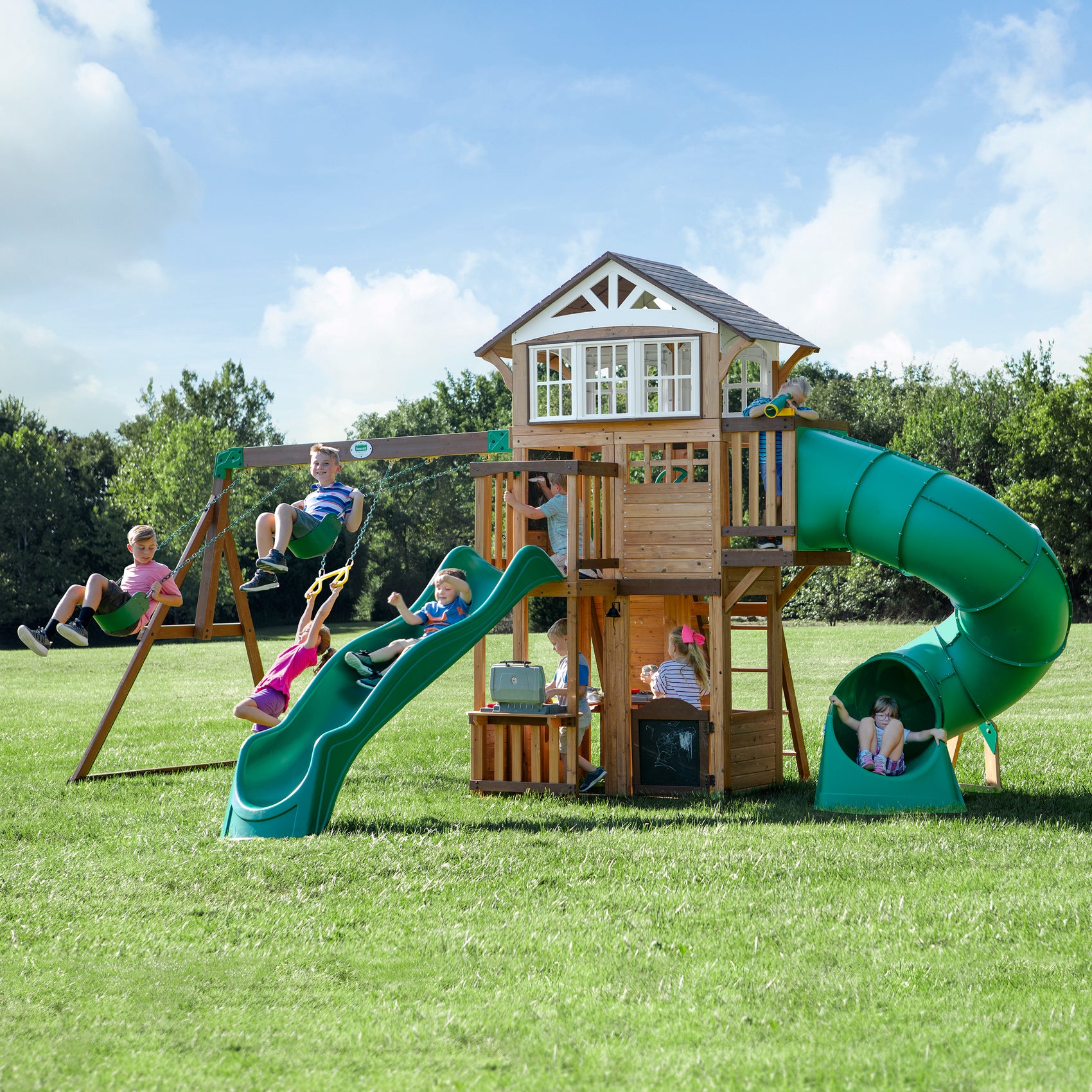 Bristol Point Wooden Swing Set