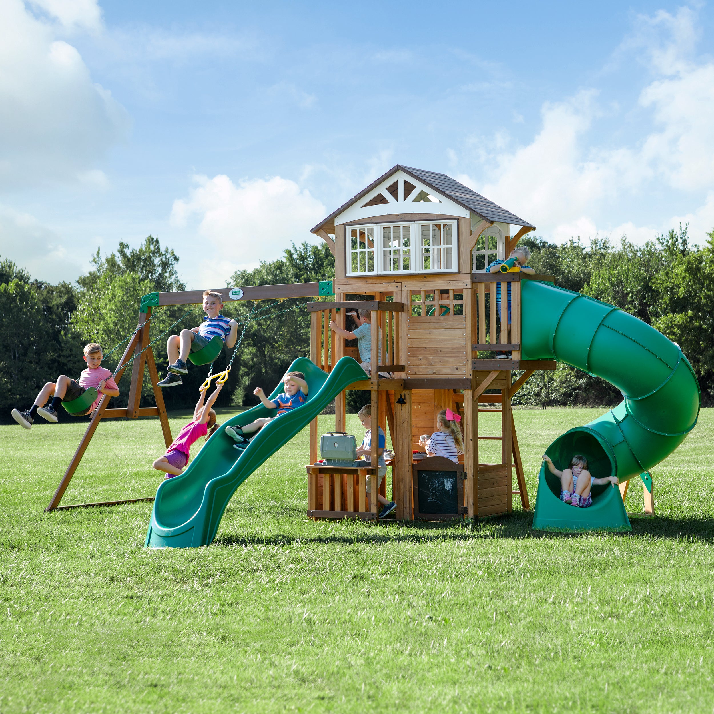 Bristol Point Wooden Swing Set