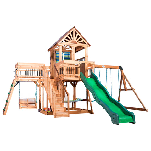 Backyard Discovery Playsets - Caribbean Wooden Swing Set #features