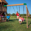 
                            
                              Load image into Gallery viewer, Cedar Cove Swing Set young and older kids playing
                            
                          