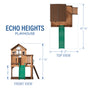 Load image into Gallery viewer, Echo Heights Playhouse Dimensions
