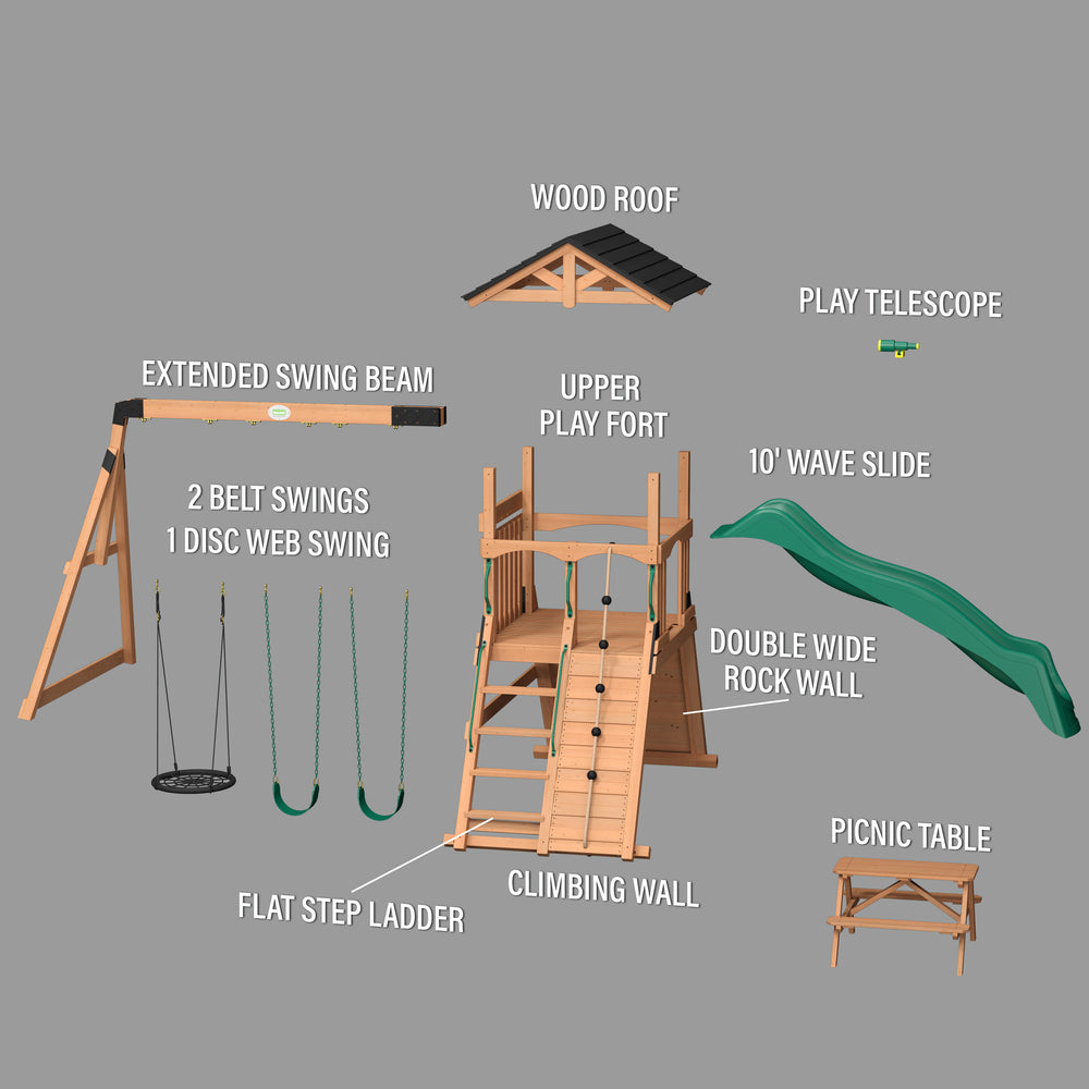 Endeavor II Swing Set Exploded View