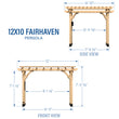 
                            
                              Load image into Gallery viewer, 12x10 Fairhaven Pergola Natural Diagram
                            
                          