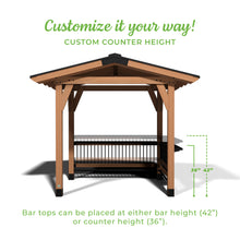 Load image into Gallery viewer, Granada Grill Gazebo Custom Counter Height
