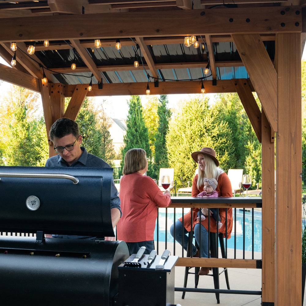 Load image into Gallery viewer, Granada Grill Gazebo with Outdoor Bar

