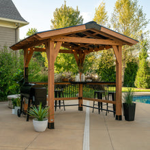 Load image into Gallery viewer, Granada Grill Gazebo on patio by pool
