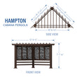 
                            
                              Load image into Gallery viewer, Hampton Traditional Steel Cabana Pergola Diagram
                            
                          