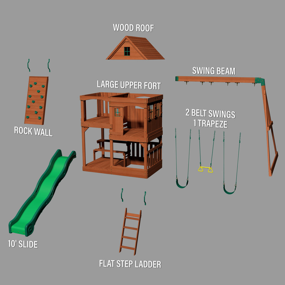 Hillcrest Swing Set Exploded View