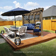 
                            
                              Load image into Gallery viewer, Hillsdale Traditional Steel Cabana Pergola with Conversational Seating - Customer Photo
                            
                          