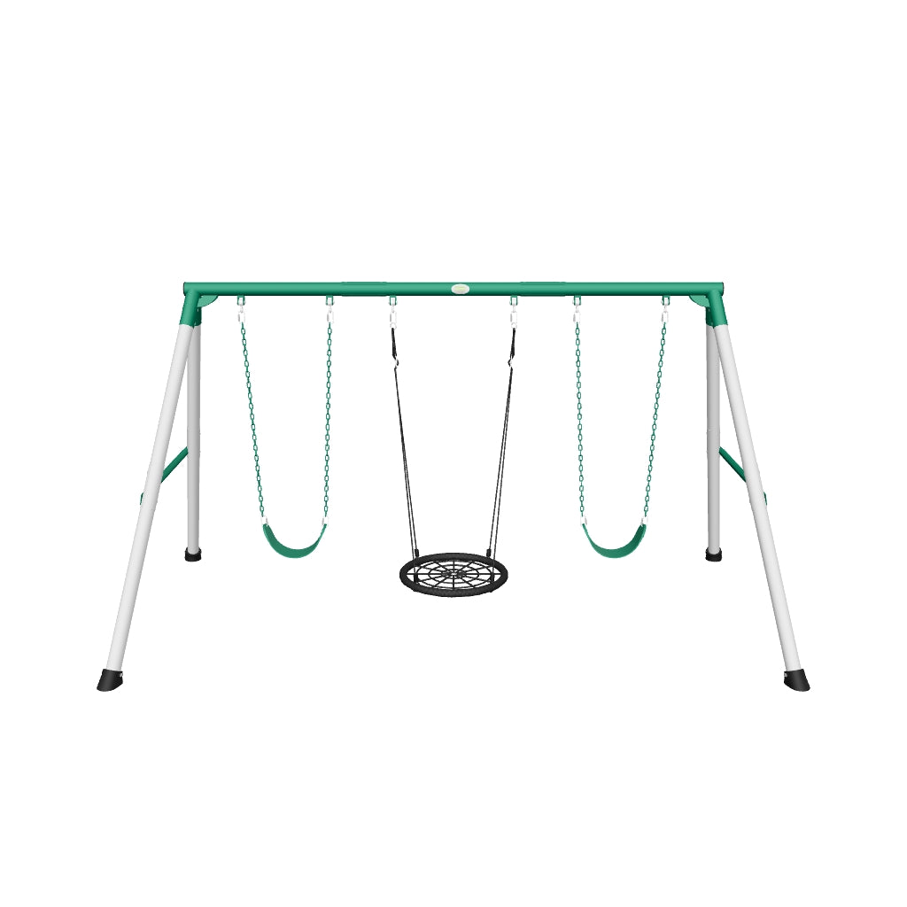 Little Brutus Metal Swing Set for Kids Backyard Discovery