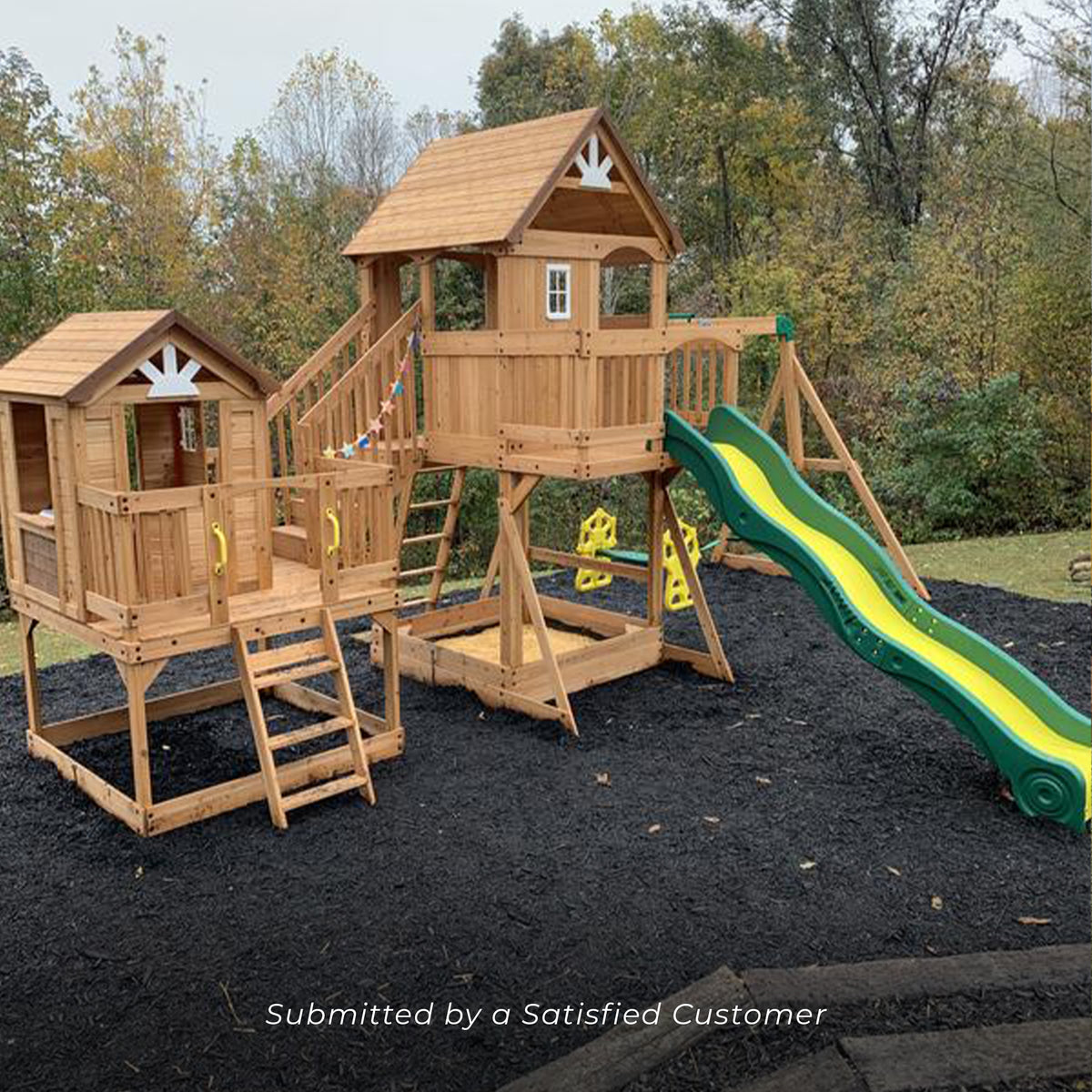 Malibu Wooden Swing Set for Kids Backyard Discovery