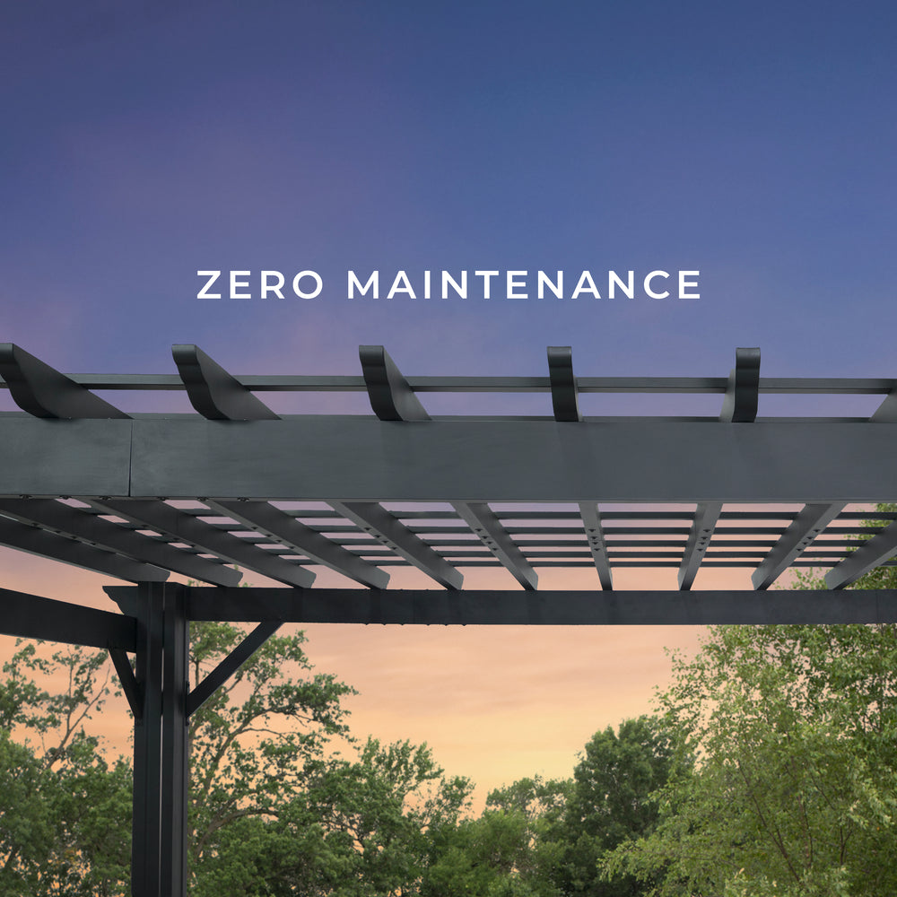 Zero maintenance pergola