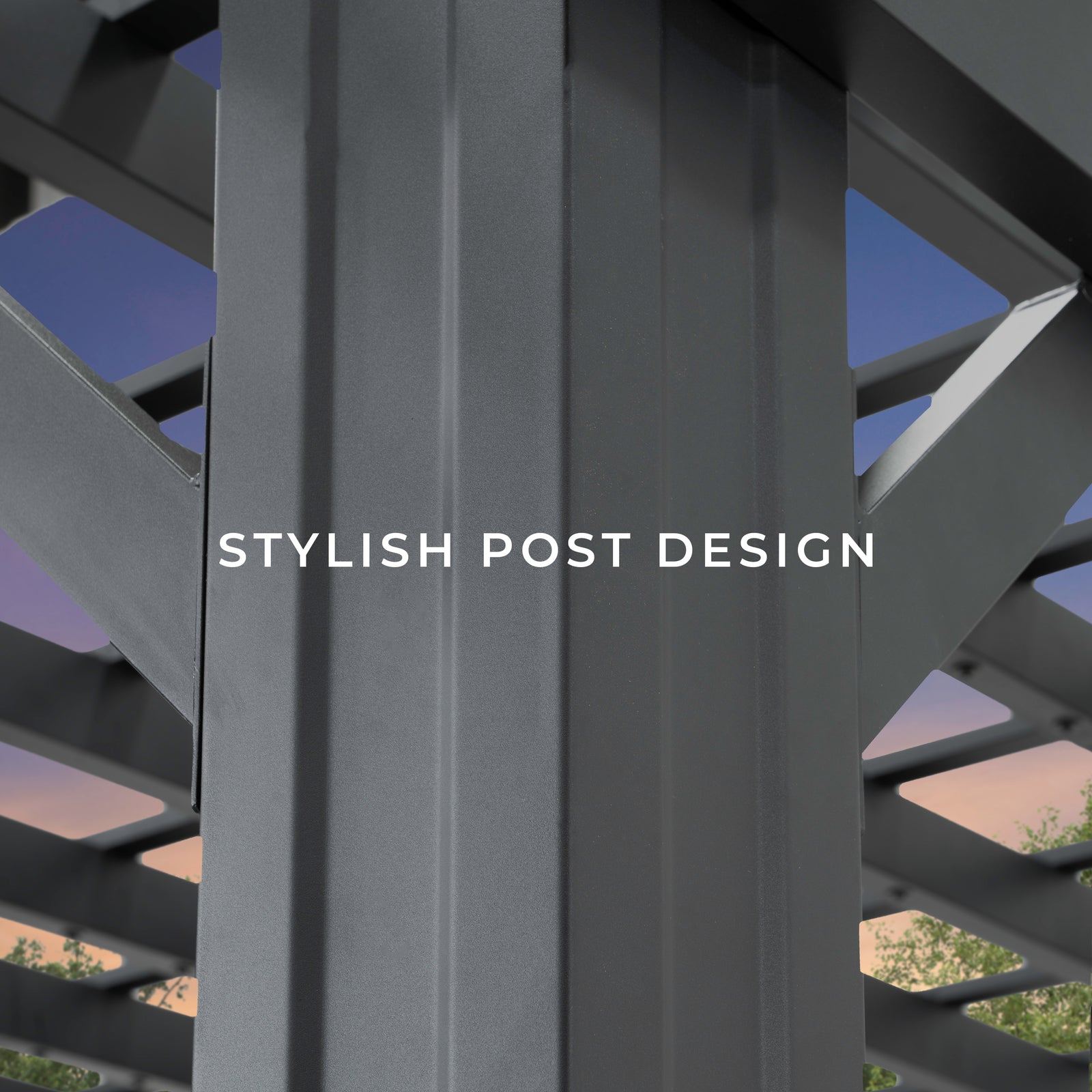 Load image into Gallery viewer, Stylish steel pergola post design
