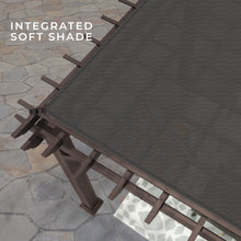 Load image into Gallery viewer, Integrated Soft Shade on Ashford Pergola
