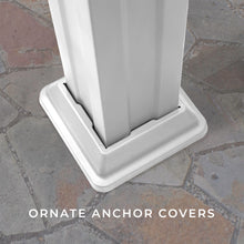 Load image into Gallery viewer, 16x12 Hawthorne Steel Pergola - ornate anchor covers
