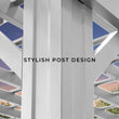 
                            
                              Load image into Gallery viewer, 14x10 Hawthorne Steel Pergola Stylish Post Design
                            
                          