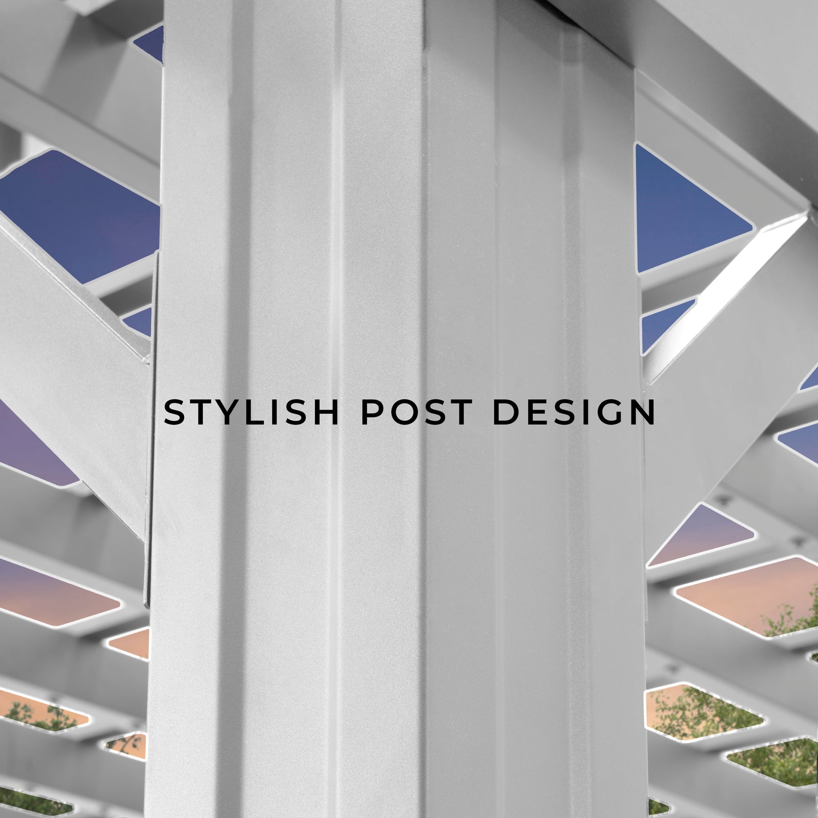 Load image into Gallery viewer, 16x12 Hawthorne Steel Pergola - stylish post design
