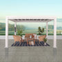 Load image into Gallery viewer, 12x10 Windham Modern Steel Pergola With Sail Shade Soft Canopy
