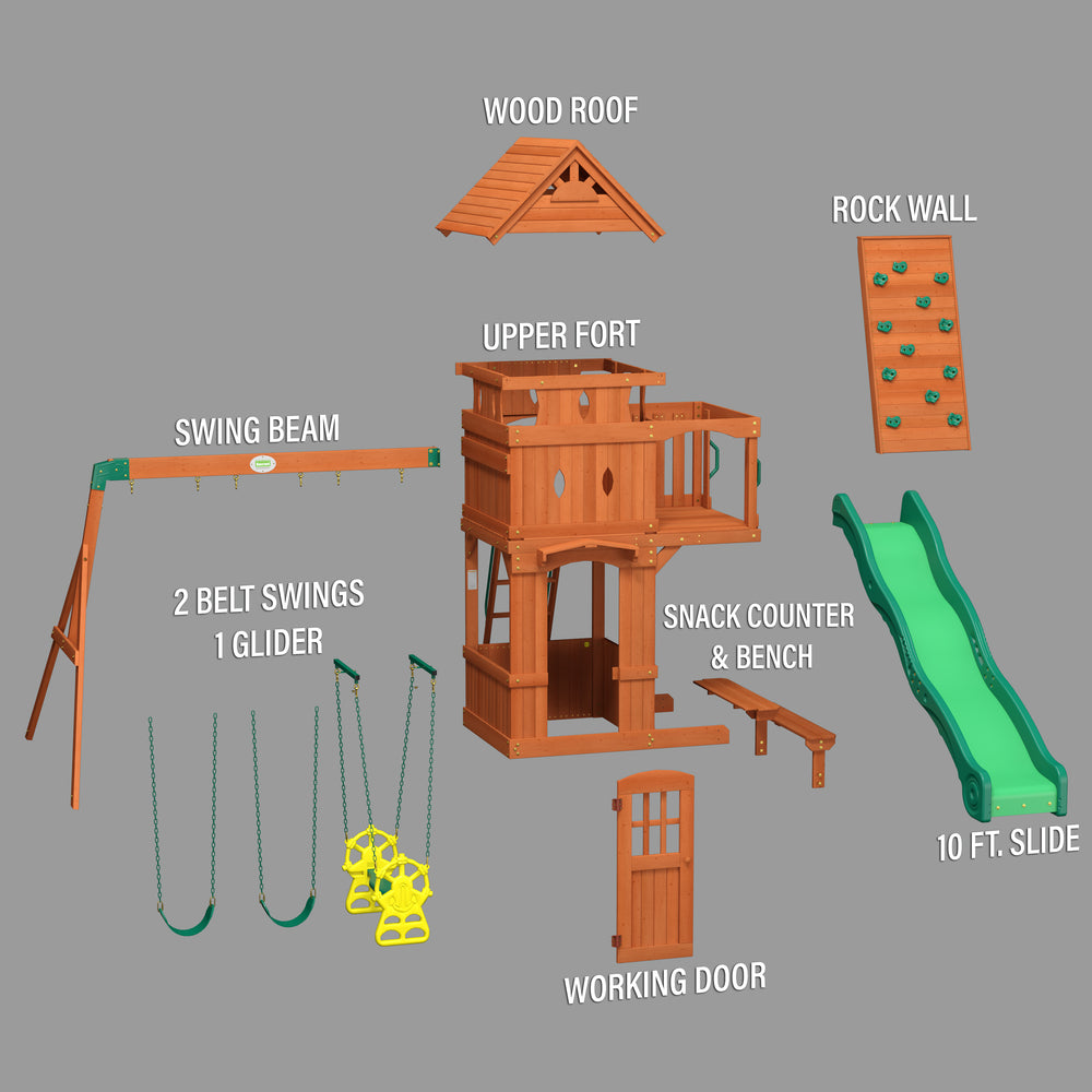 Monterey Swing Set Exploded View