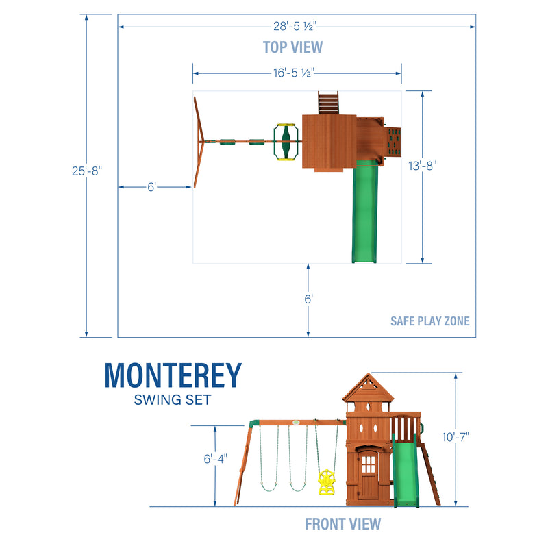 Monterey Swing Set specifications