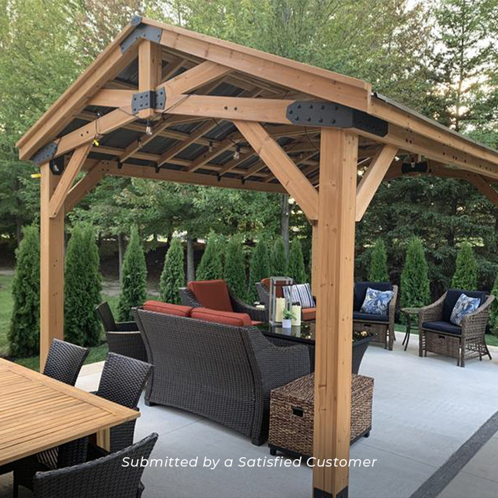 Customer photo of a 16x12 Norwood Gazebo with outdoor furniture