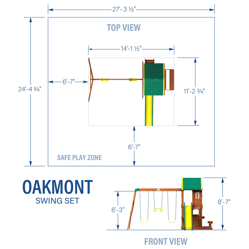 Oakmont Swing Set Diagram