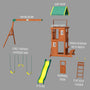 Load image into Gallery viewer, Oakmont Swing Set Exploded View
